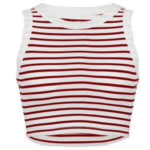 Valentine’s Day Striped Round-Neck Tank Top